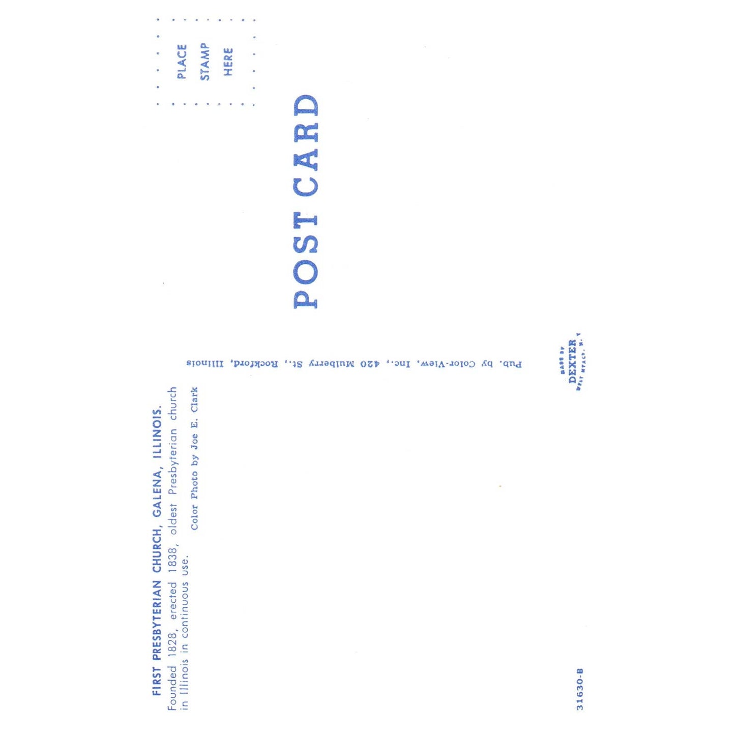 Vintage Postcard -  First Presbyterian Church Galena Illinois TJ7-1