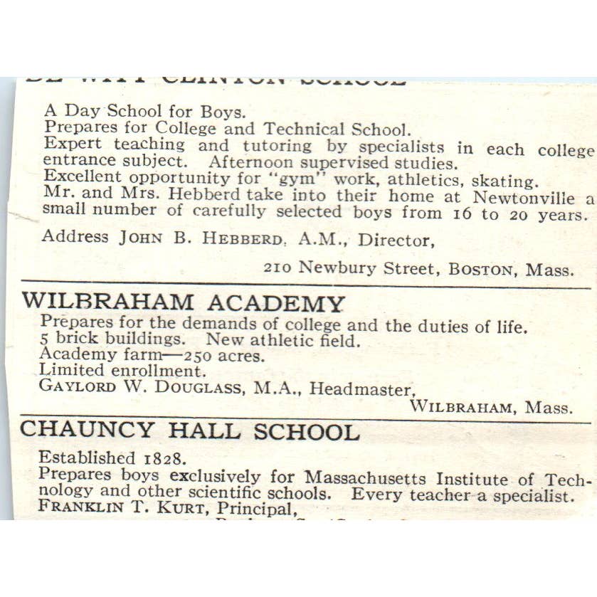 c1920 Harper's Magazine Ad - Abbott School Little Blue Farmington Maine EA3-2