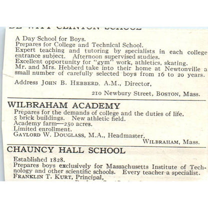 c1920 Harper's Magazine Ad - Abbott School Little Blue Farmington Maine EA3-2