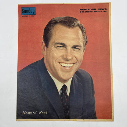 1959 HOWARD KEEL Sunday New York News Coloroto Magazine Cover Only FL4