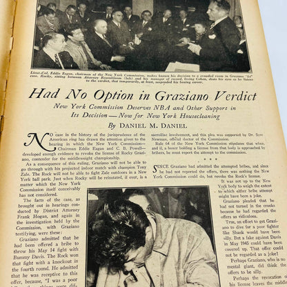 1947 Apr- The Ring Boxing Magazine – Marcel Cerdan Cover Cuba Louis Graziano TA5