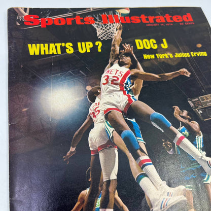 January 14, 1974 Sports Illustrated, Dr J, Julius Erving, New York Nets, NBA TD2