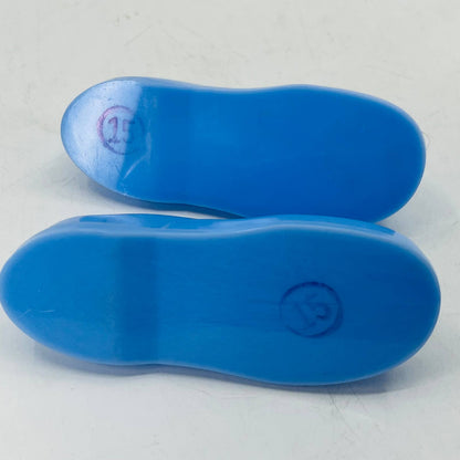 Vintage Set of 2 Blue/Purple Plastic Tennis Shoes for Dolls or Crafts 4” TC4