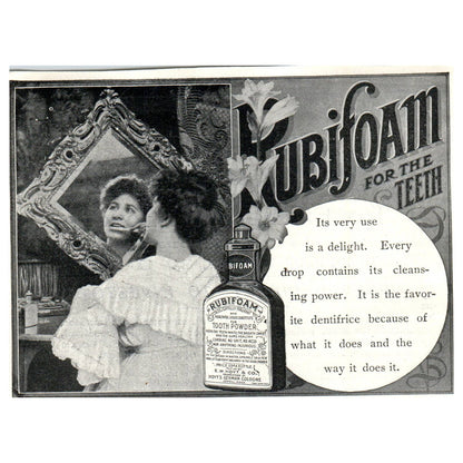 Rubifoam for the Teeth E.W. Hoyt & Co. Lowell MA - 1903 Original Ad TJ7-S