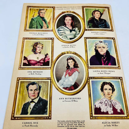 1939 Original GONE WITH THE WIND Souvenir Premiere Movie Program Booklet BA3