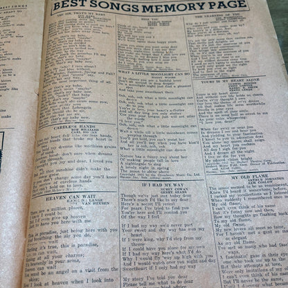 1940s Best Songs Magazine Vol. 13 No. 6 Tony Martin Big Mammou Red Canary M1-1