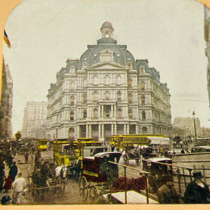 c1900 Lot of 6 New York Stereoview Cards Saratoga Niagara The Bowery TA7-1