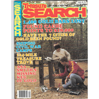 Treasure Search Magazine 1985 April Metal Detecting Gold Diamonds M2