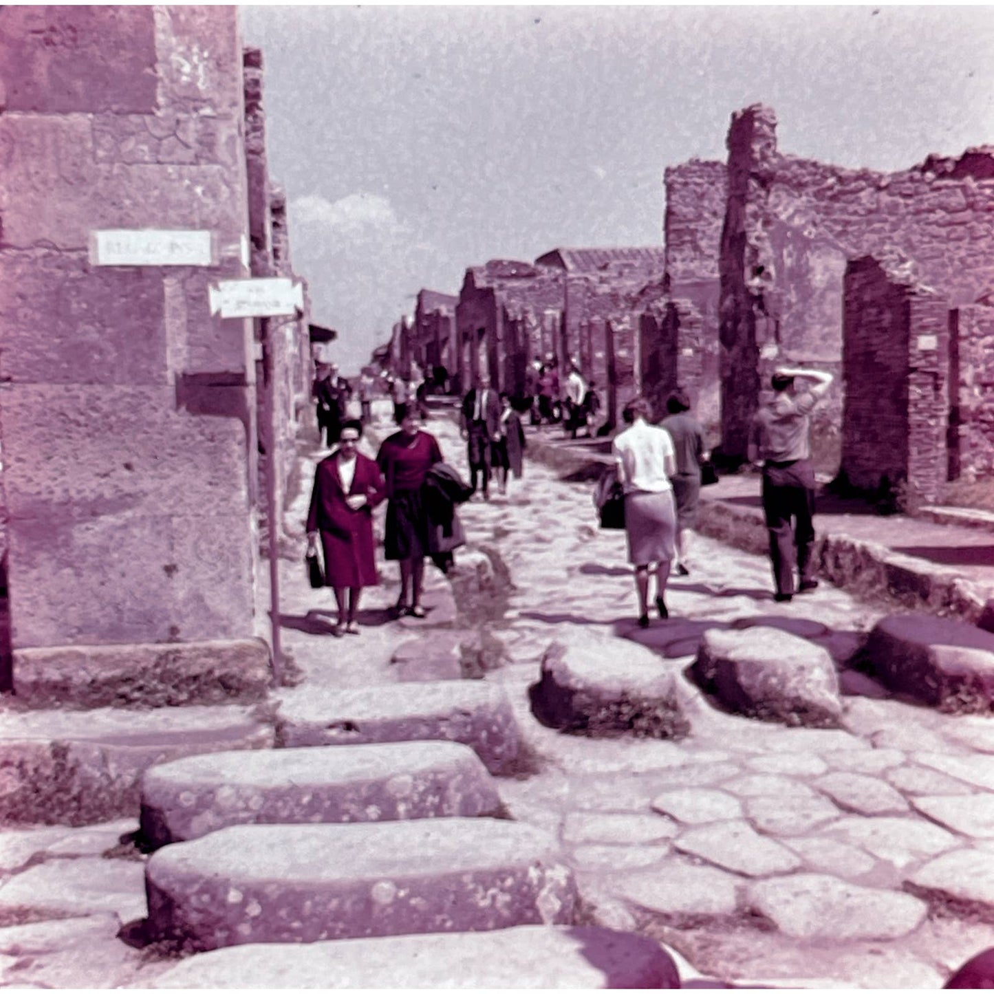 1960s Pompeii Italy Travel Slide Set of 6 2x2 Slides TK2-S4-7