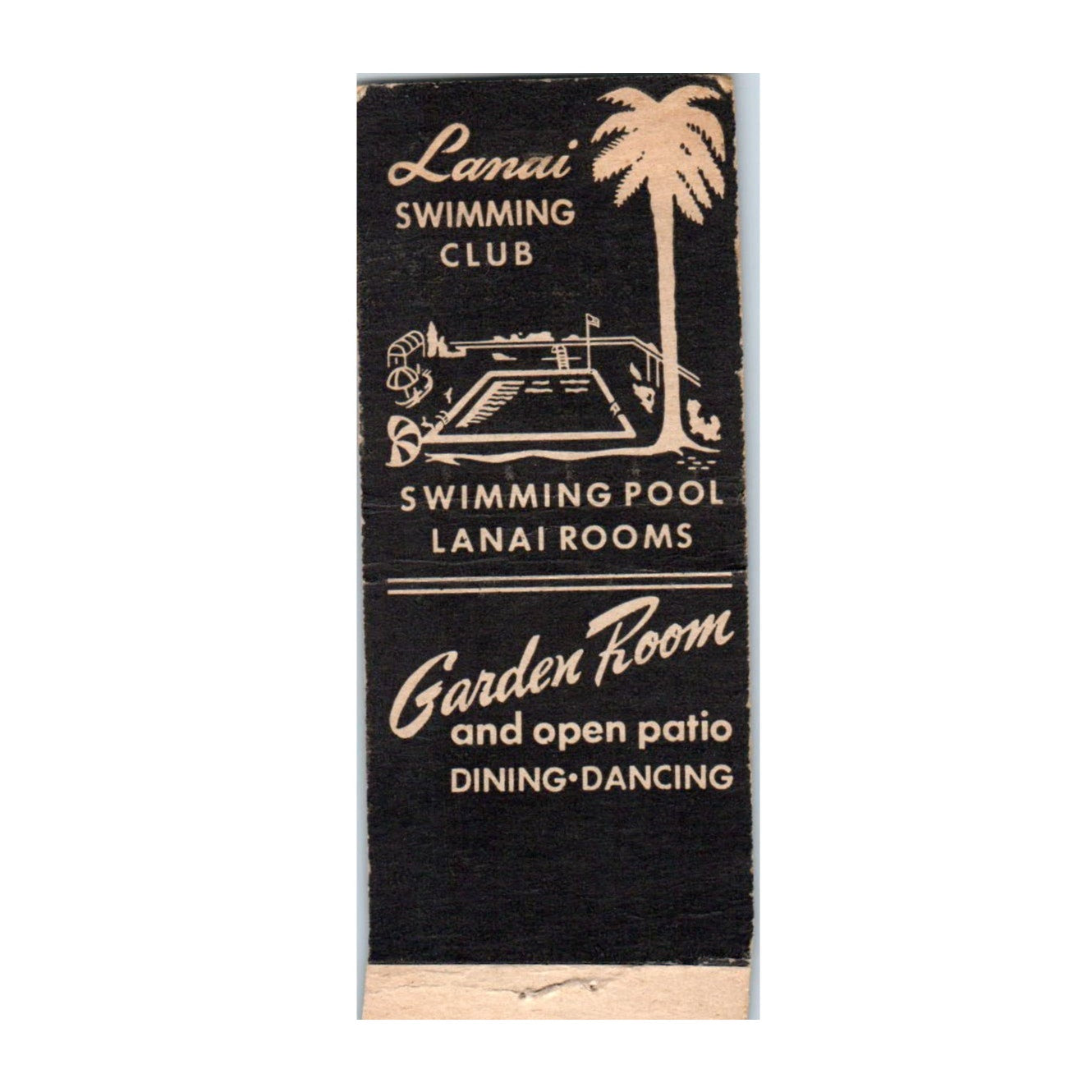 The Town House Los Angeles Hilton Zebra Room Advertising Matchbook Cover MM9-1