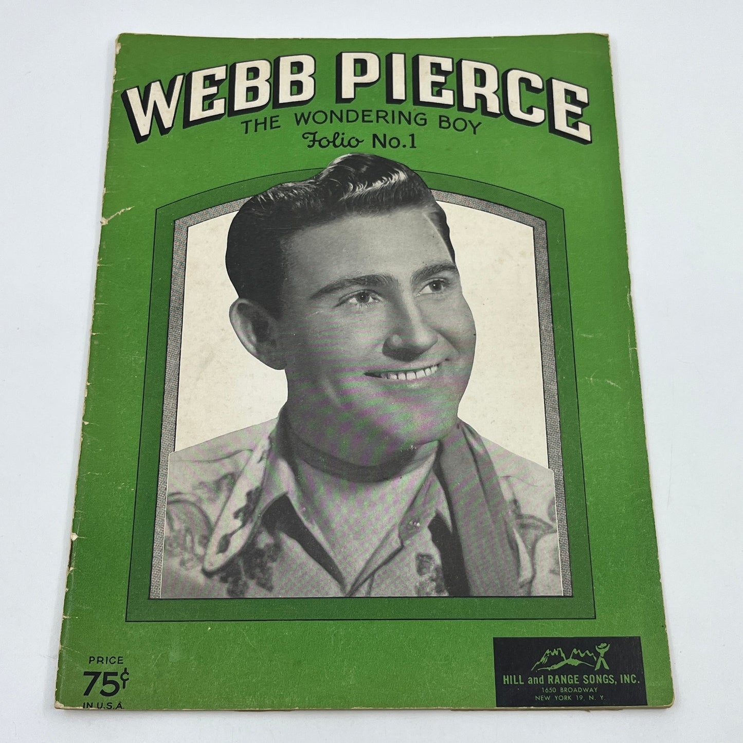 Vintage 1953 Webb Pierce The Wondering Boy Song Book V37-3