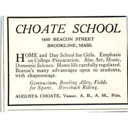 c1920 Harper's Magazine Ad - Bradford Academy Marion Coats Bradford MA EA3-2