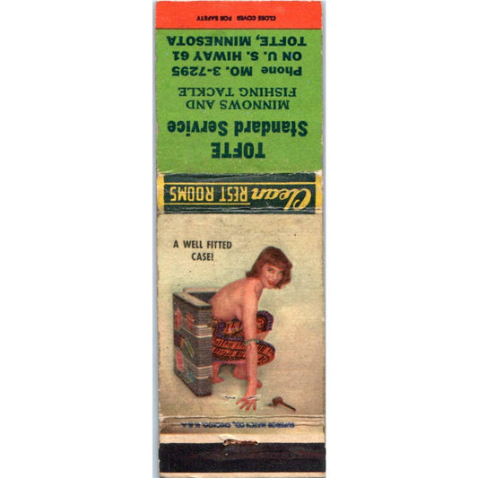 Tofte Minnesota Standard Service Pinup Girl Advertising Matchbook Cover SA1-M8