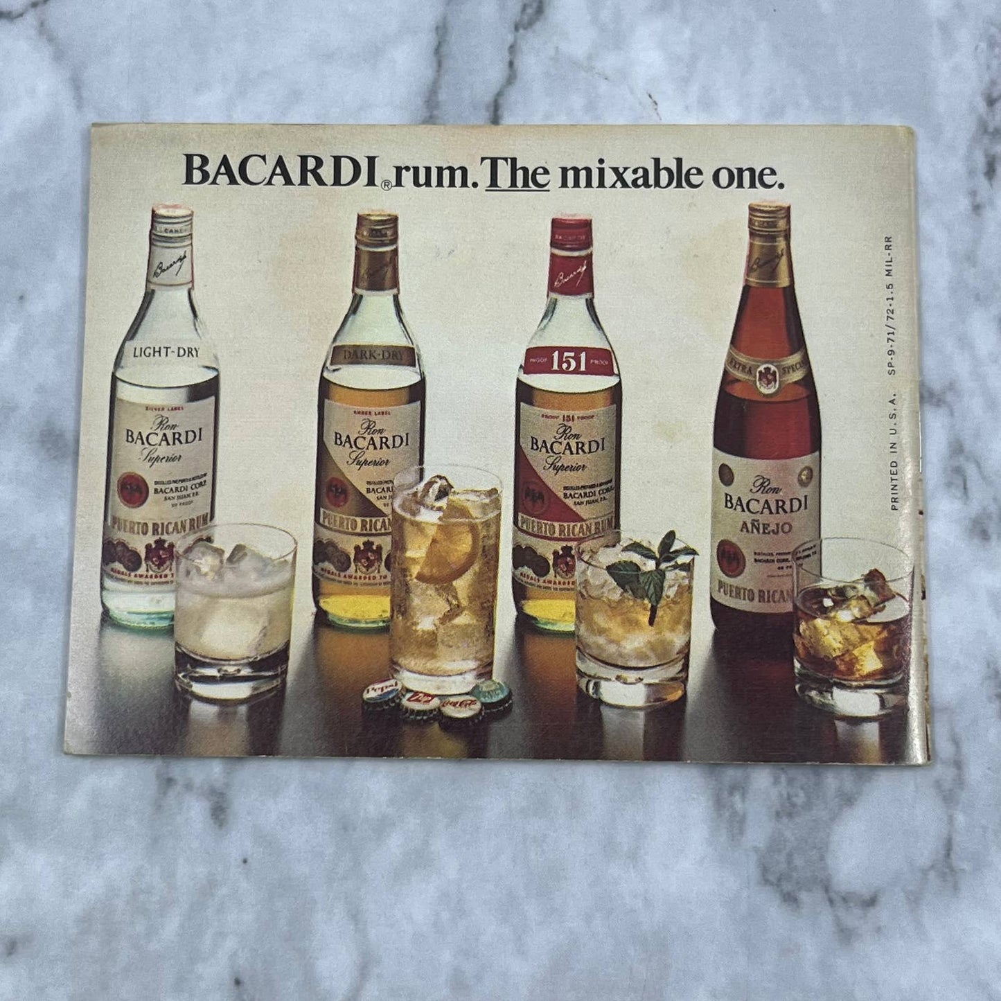 1971 Bacardi Recipe Book Pocket-Size TJ4