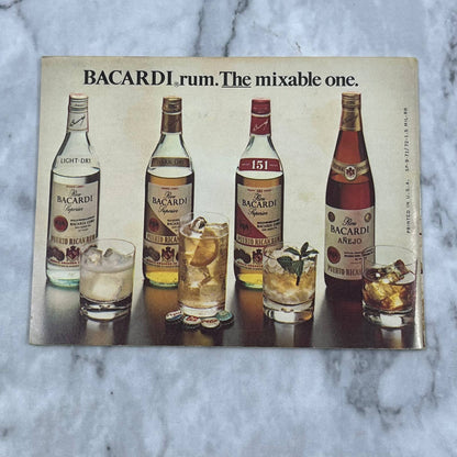 1971 Bacardi Recipe Book Pocket-Size TJ4