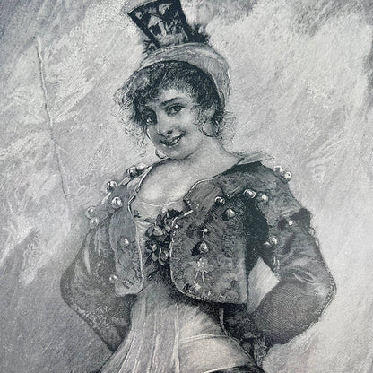 1880s Victorian Art Print Engraving Mériméé CARMEN