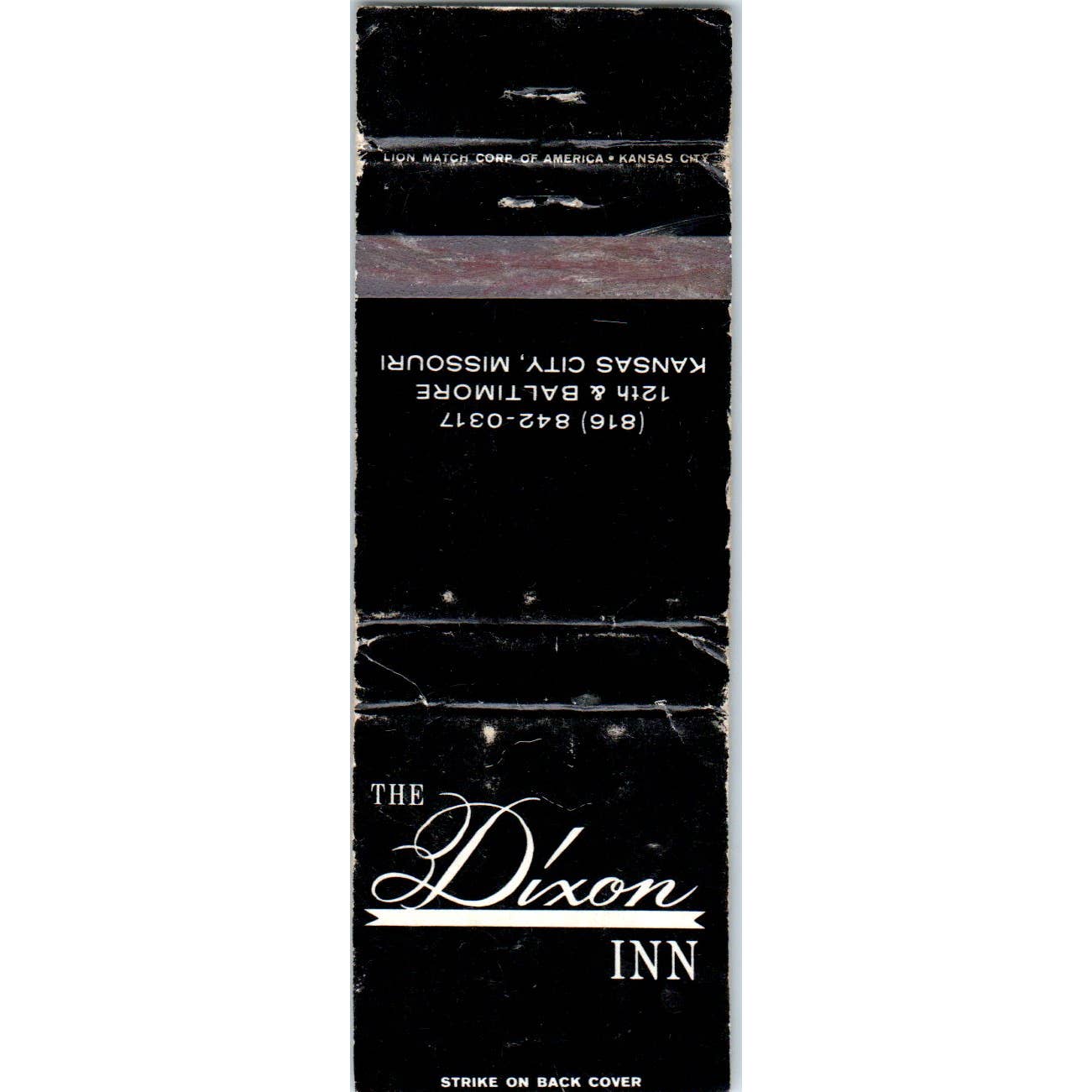 The Dixon Inn Kansas City MO Advertising Matchbook Cover SA1-M9