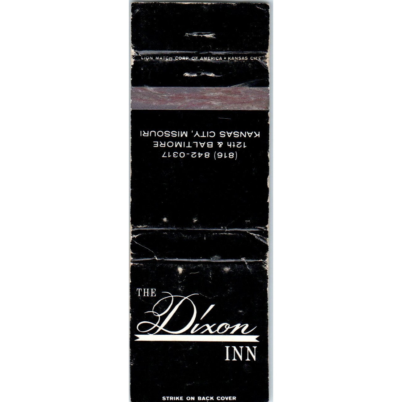 The Dixon Inn Kansas City MO Advertising Matchbook Cover MM9-9