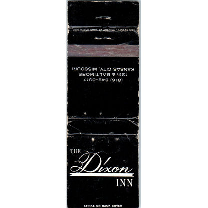 The Dixon Inn Kansas City MO Advertising Matchbook Cover MM9-9