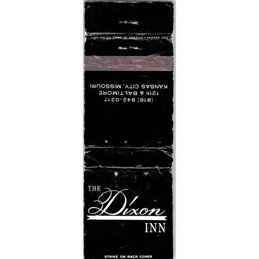 The Dixon Inn Kansas City MO Advertising Matchbook Cover MM9-9