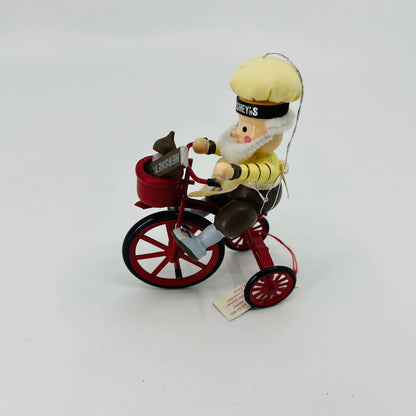 1989 vintage Hershey chocolatier elf & tricycle kurt adler holiday ornament  SB6