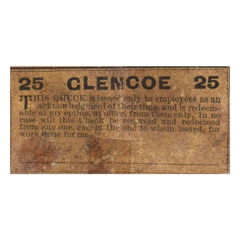 Antique Glencoe Chit Set of 2 - Denoting Hours of Work to Redeem for Pay SE4