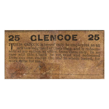Antique Glencoe Chit Set of 2 - Denoting Hours of Work to Redeem for Pay SE4