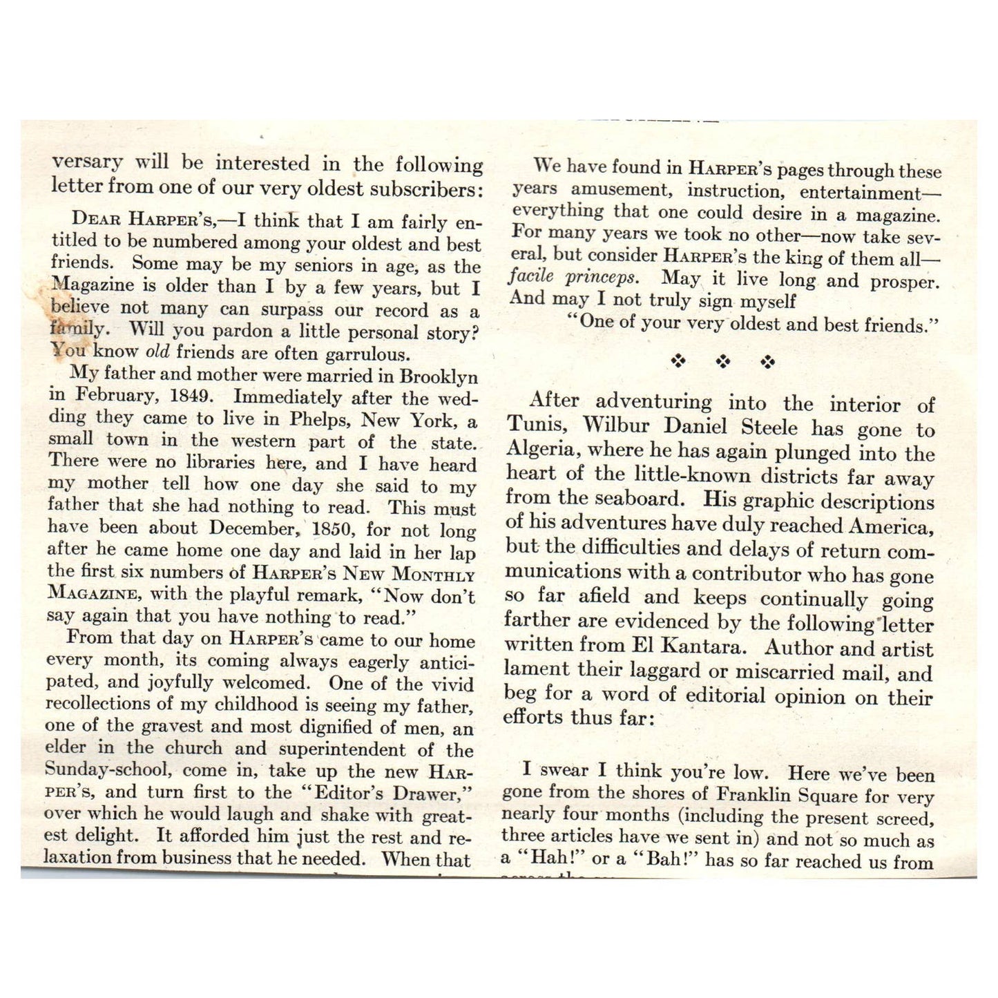 A Copy of Harper's Magazine Reaches Mongolia - 1921 Original Photograph TJ7-S