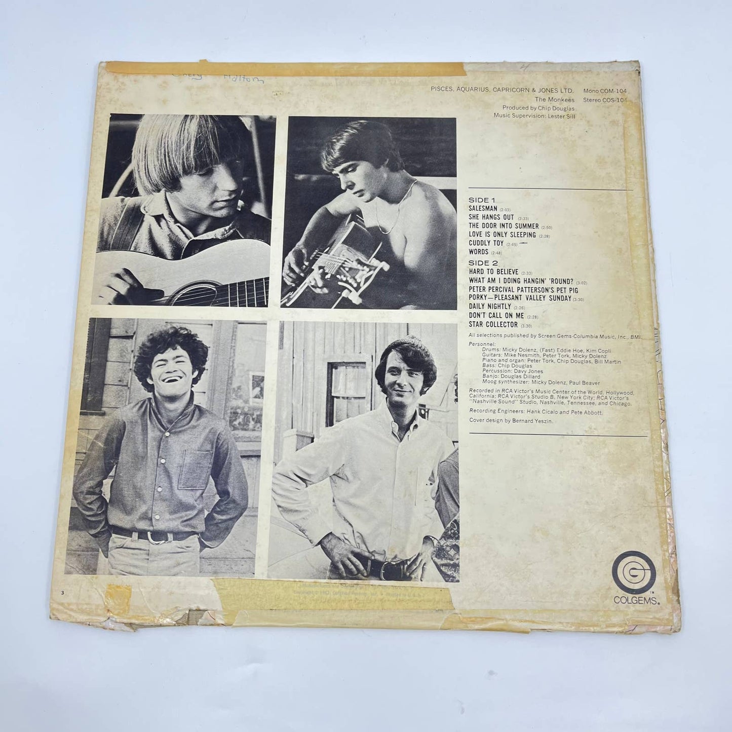 THE MONKEES PISCES, AQUARIUS, CAPRICORN & JONES LTD. Colgems COS104 ST 1967 TE4