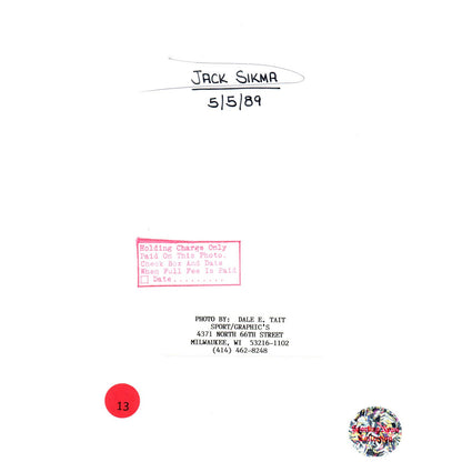 1989 Press Photo Basketball NBA Milwaukee Bucks Jack Sikma 8x10" AD3-2