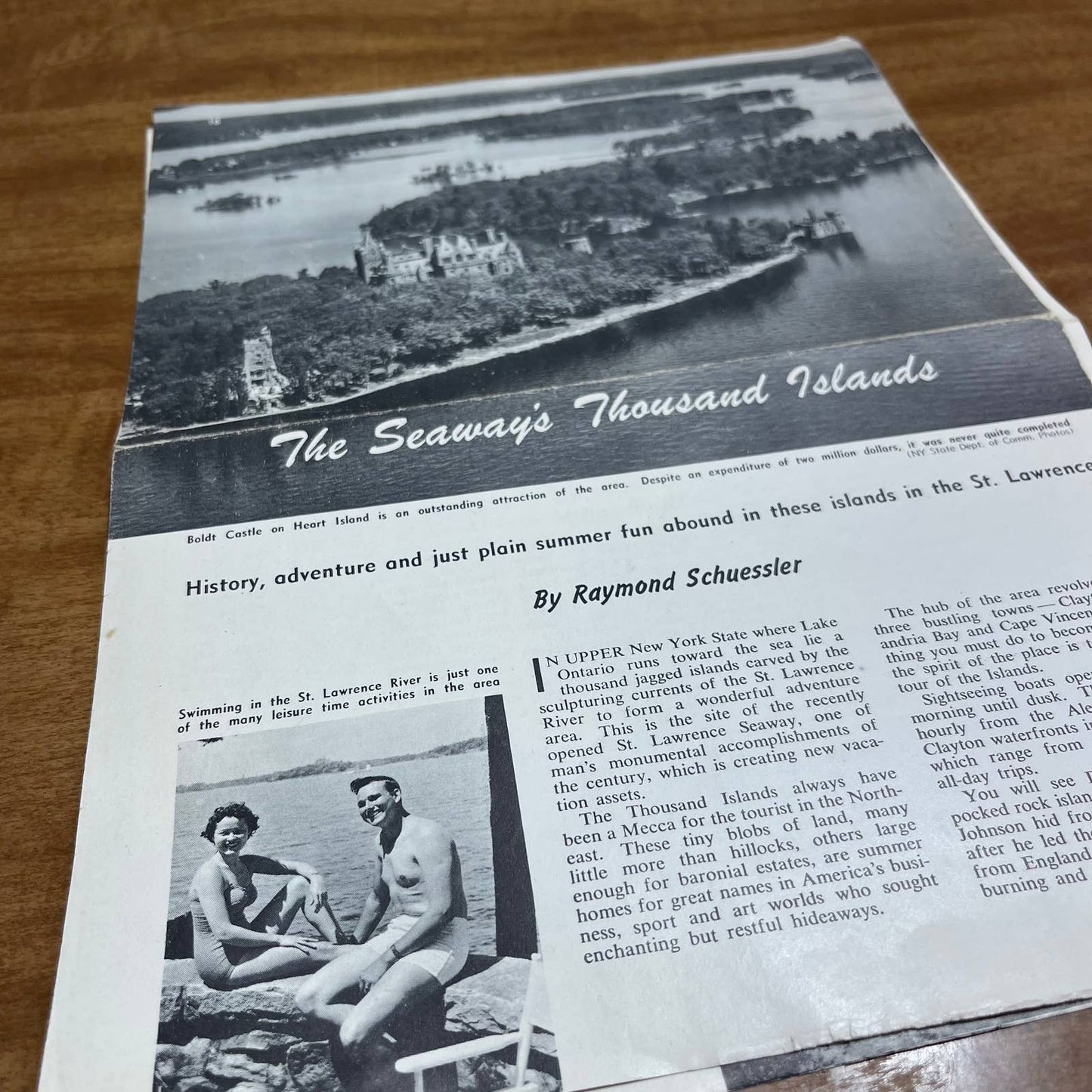 1959 St. Lawrence River Seaway Magazine Article 2 Pages New York NY A4