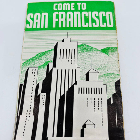 1939 COME TO SAN FRANCISCO TOURIST MAP PAMPHLET WORLD’S FAIR GOLDEN GATE EA1