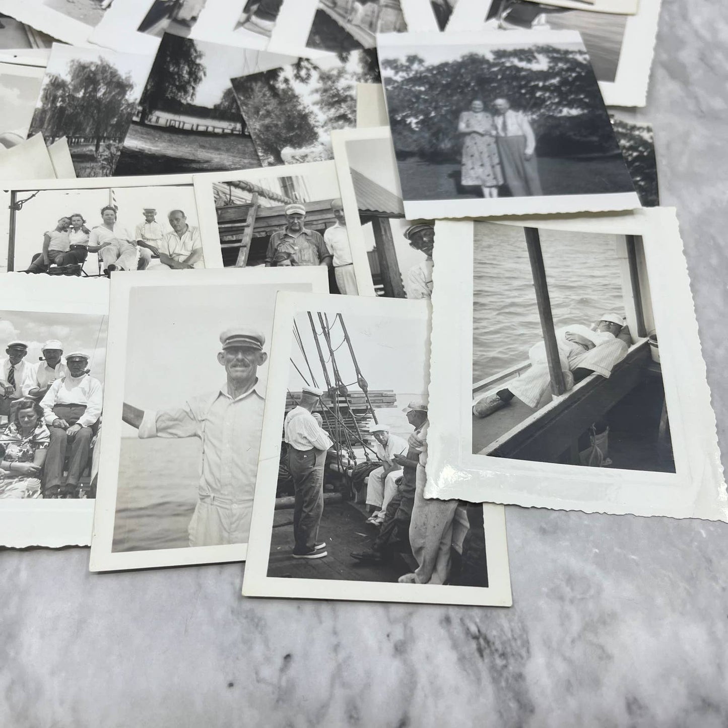 1930s Photos & Negatives of White Stone VA Fishing Trip Cap’n Roberts TJ9-PG1