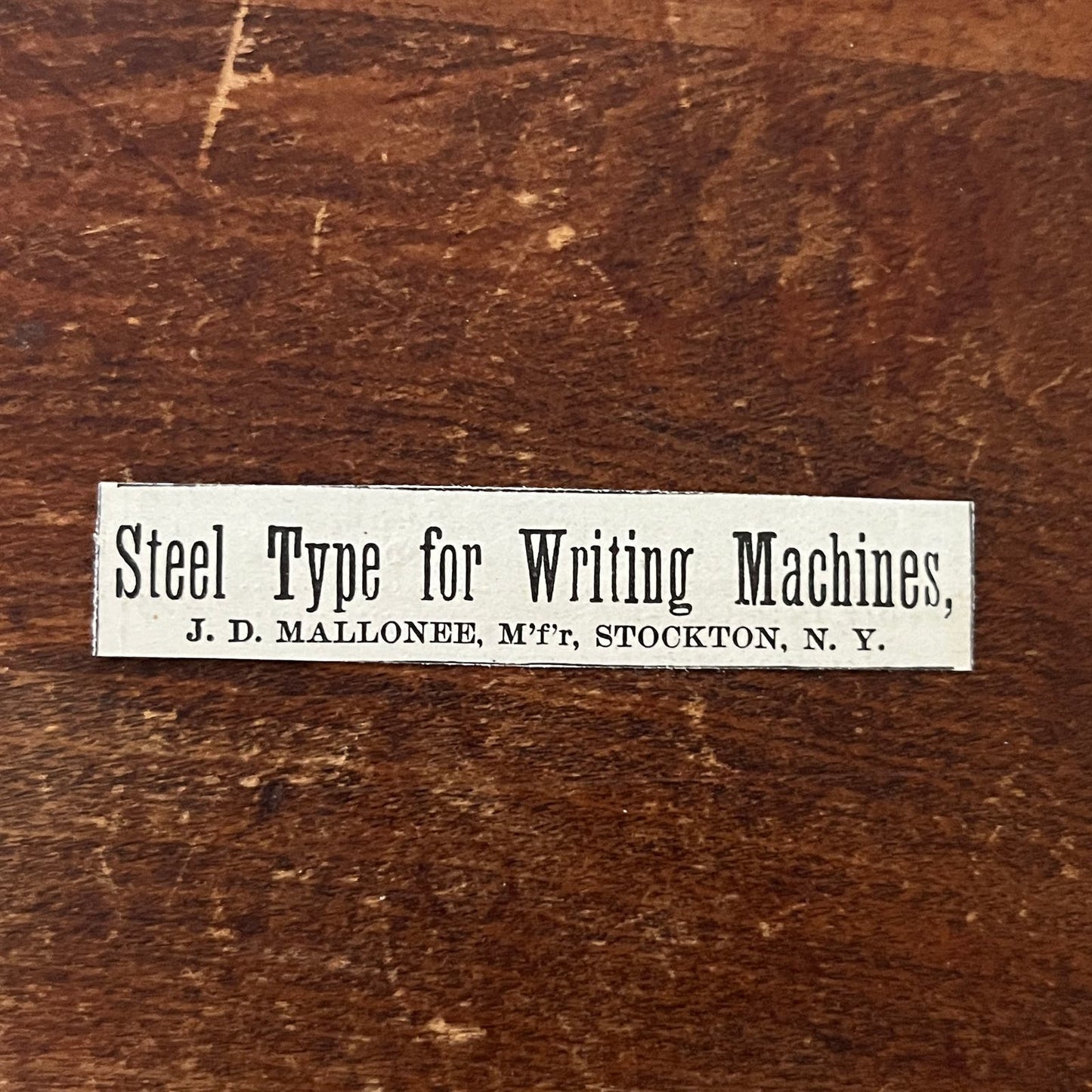 Steel Type Writing Machines JD Mallonee Stockton Original Advertisement AD8-P28