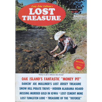 Long John Lathams Lost Treasure Magazine Lost Mines, Buried, Sunken Nov 1976 M1