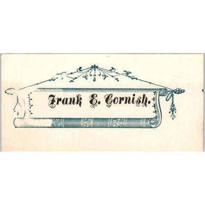 Frank E. Cornish c1880 Victorian Calling Card TK2-CC