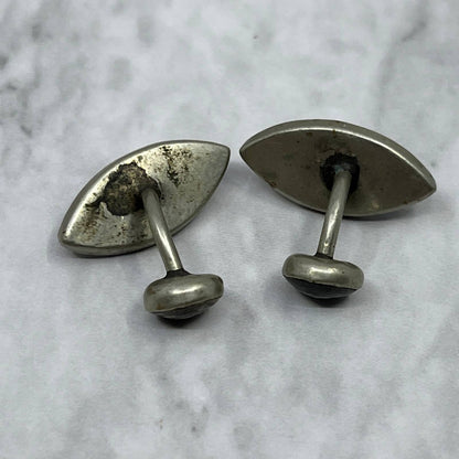 Vintage MCM Silver Tone Abalone Cufflinks SA2