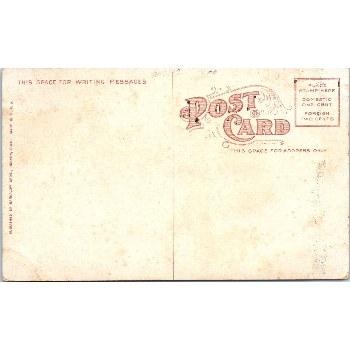 Bucking Snow at Night Moffat Road c1910 Colorado Original Postcard TK1-29