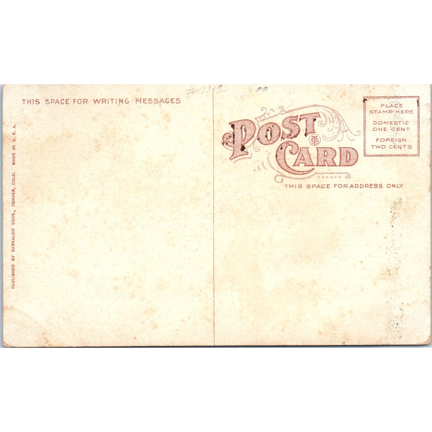 Bucking Snow at Night Moffat Road c1910 Colorado Original Postcard P1-11