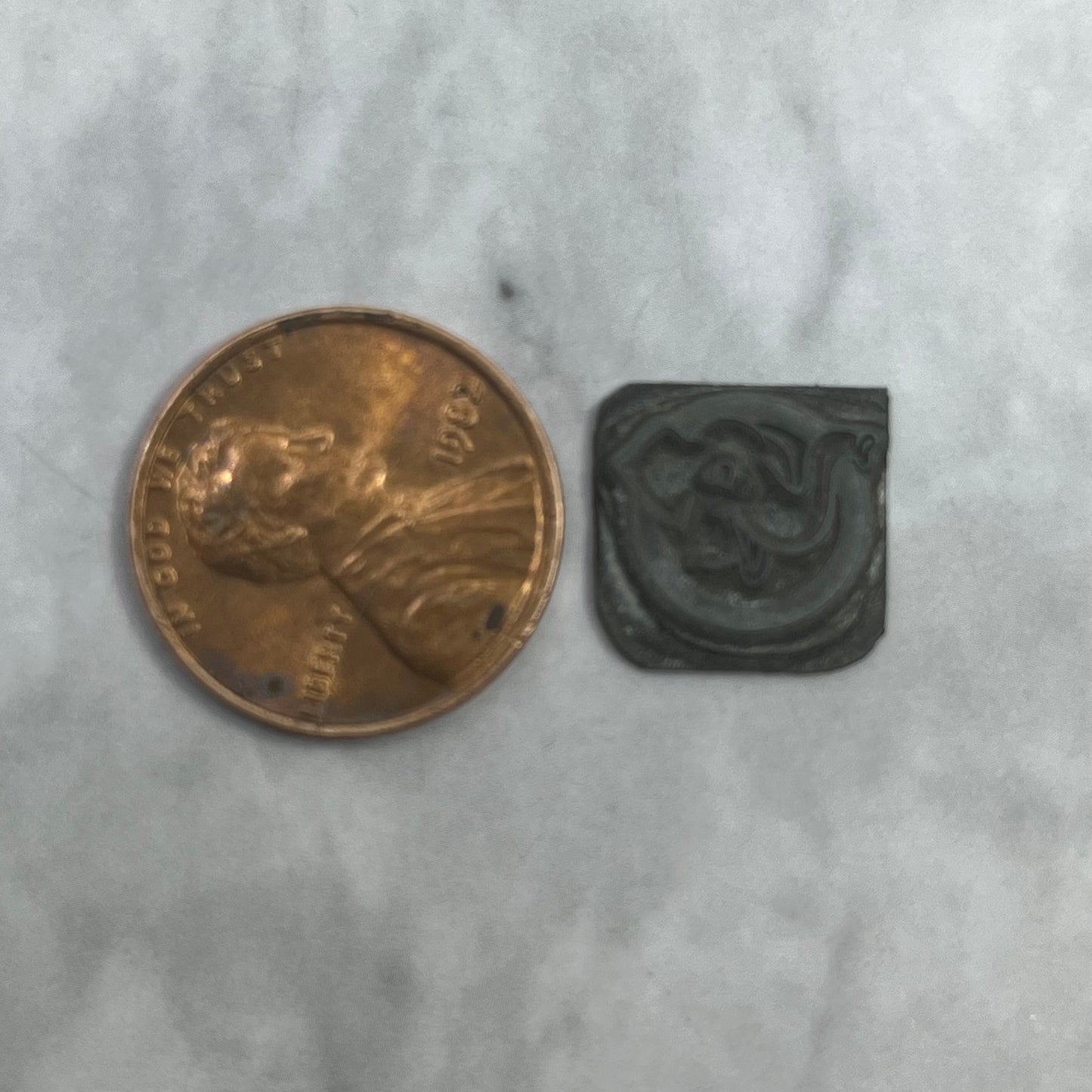 Vintage Printing Letterpress Printers Block Plate Elephant Icon SE838