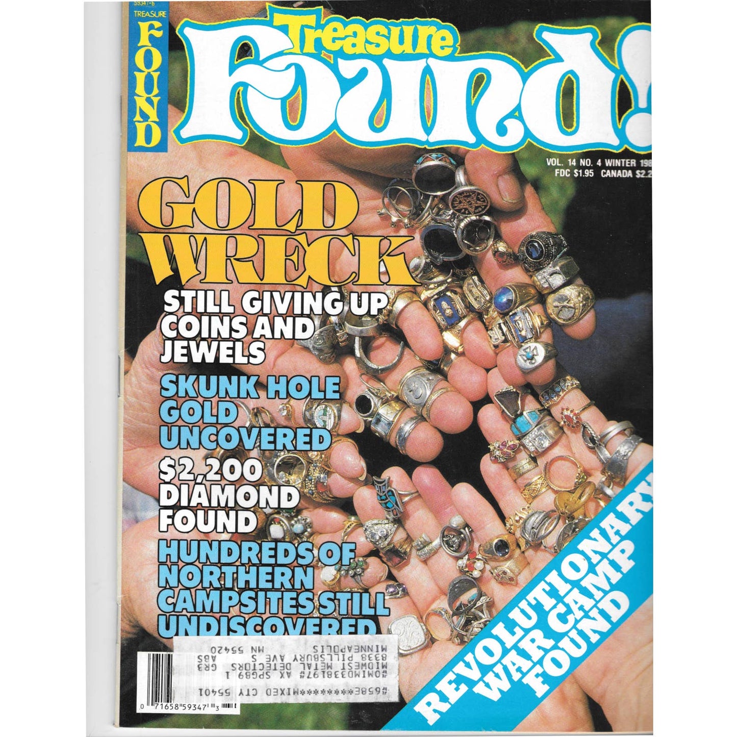 Treasure Found! Magazine 1988 Winter Metal Detecting Gold Diamonds M2