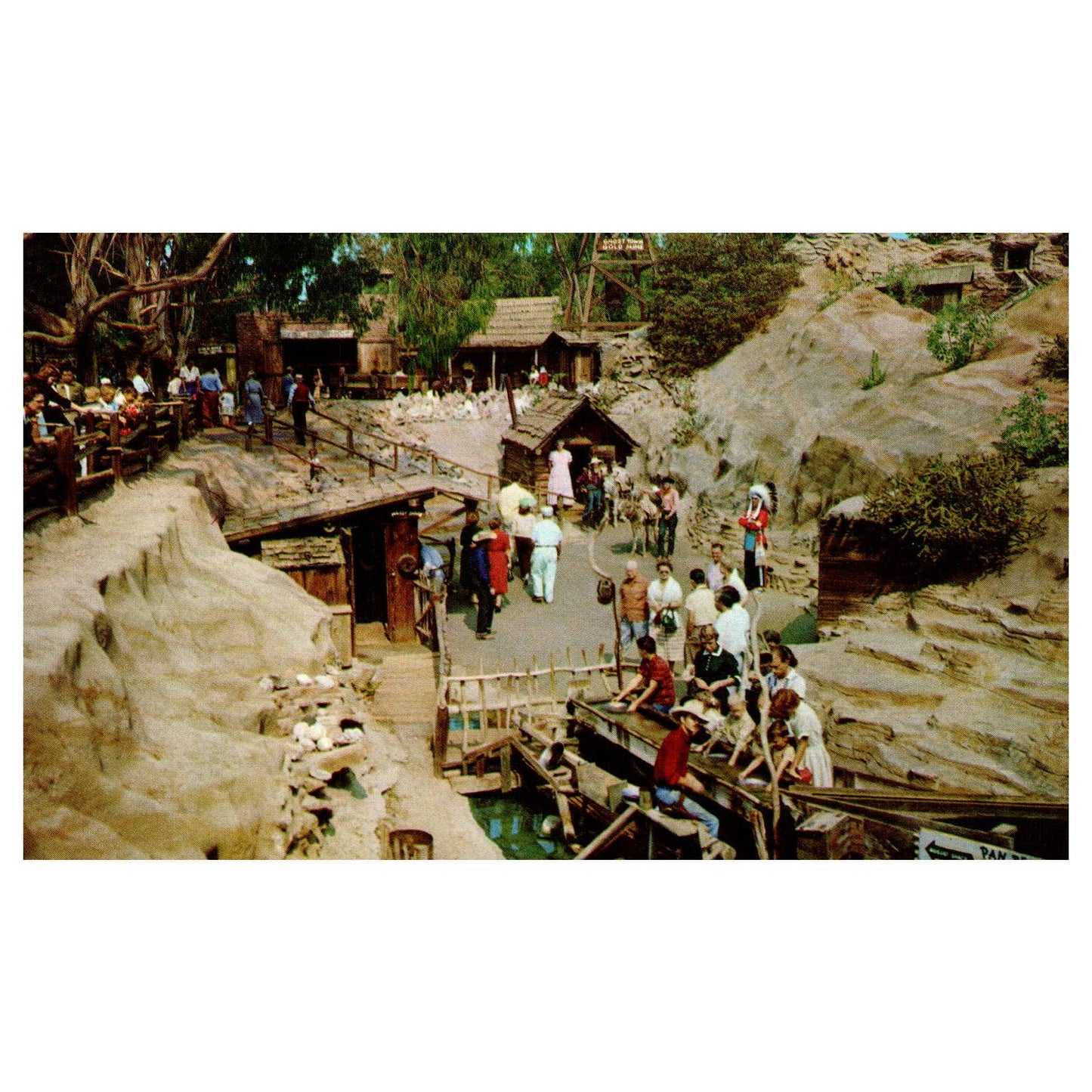 Vintage Postcard The Gold Mine Ghost Town Knott's Berry Farm Buena Park CA TJ7-1