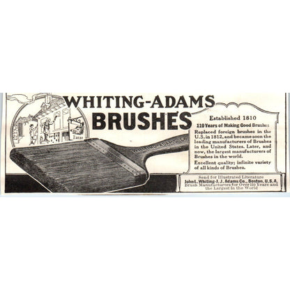c1920 Harper's Magazine Ad - Whiting-Adams Brushes Paint Brushes EA3