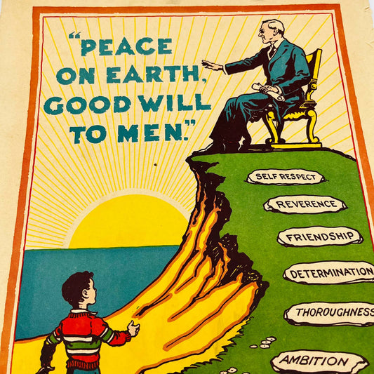 1932 Peace on Earth Goodwill Character Culture Citizenship Guides Poster #11