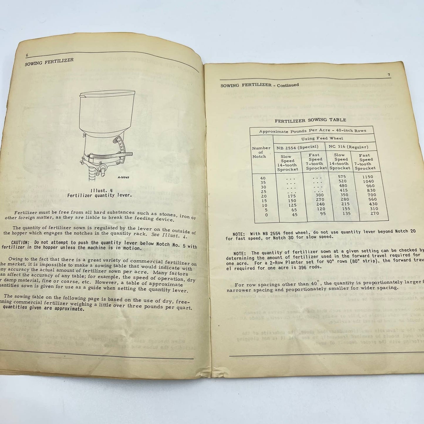 1950 McCormick Deering Fertilizer Units Farmall Cultivators Owners Manual TC6