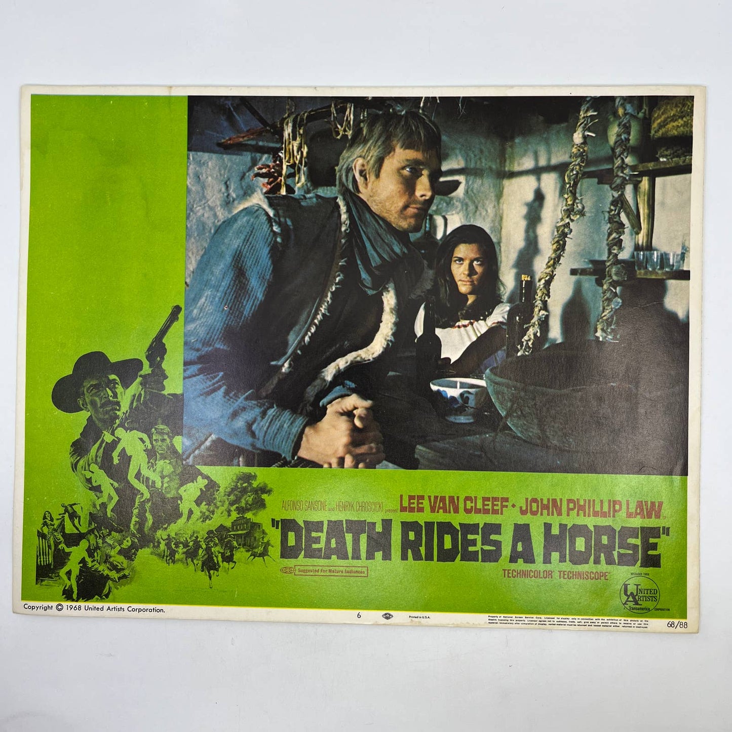 Death Rides A Horse 1968 Lobby Card #6 John Phillip Law Lee Van Cleef FL5