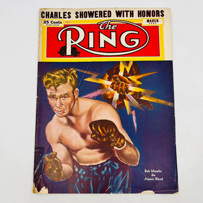 1951 Mar - The Ring Boxing Magazine – Bob Murphy Cover Ezzard Charles TA5