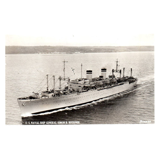 US Naval Ship General Simon B. Buckner - Original Postcard TJ8-5