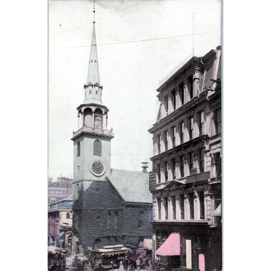 Old South Church Boston MA Original Postcard P1-13