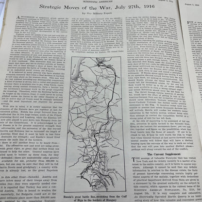 Scientific American Magazine August 1916 WWI Our Army Machine Gun Vehicle TH6
